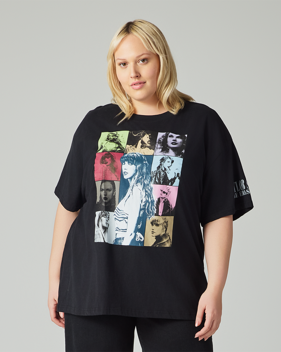 Taylor Swift | The Eras Tour Through LA Black T-Shirt
