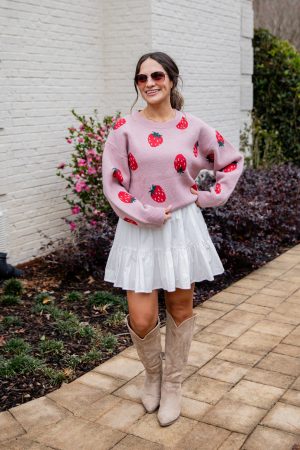 Berry Bliss Blush Knit Sweater