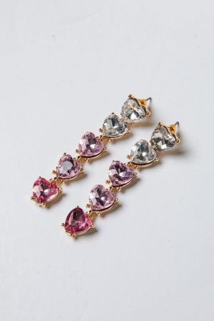 Lila Blush Crystal Drop Earrings