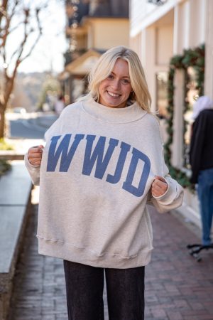 WWJD Reversible Mockneck Sweatshirt